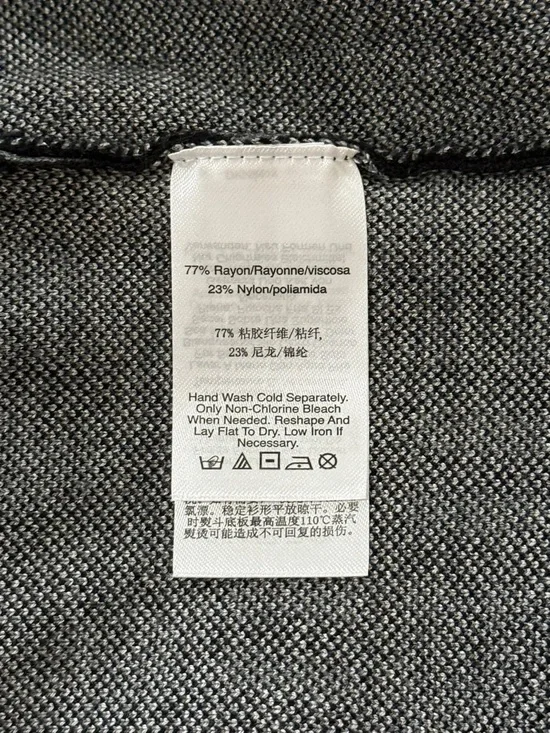 DKNY Black Oversized Patch Logo Cardigan Longline Duster Sweater Size M/L NWOT - Picture 10 of 10